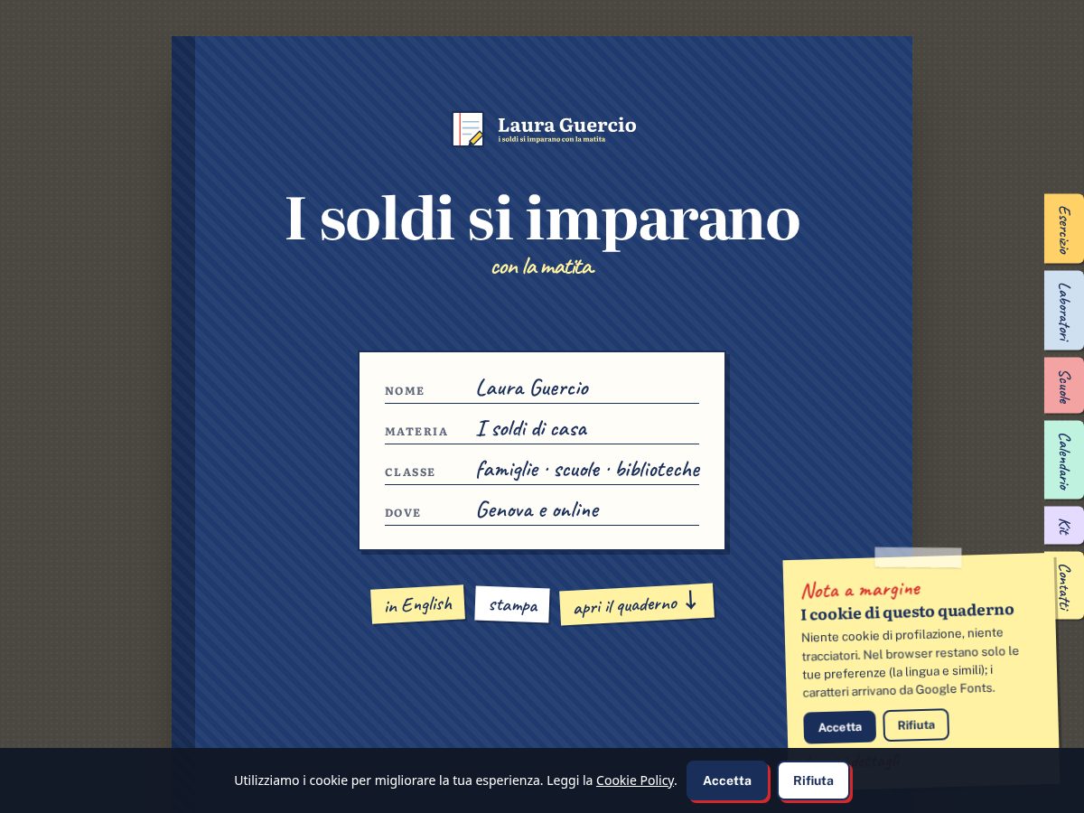 Landing-page snapshot of lauraguercio.world
