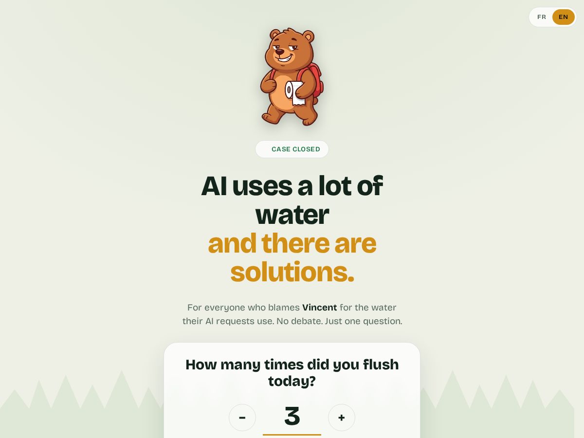 Landing-page snapshot of likeabearishitinthewoods.com