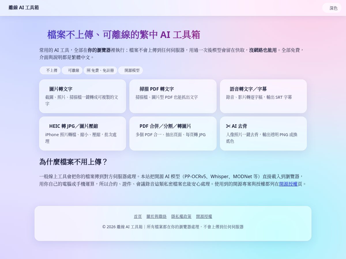 Landing-page snapshot of lixiantools.com