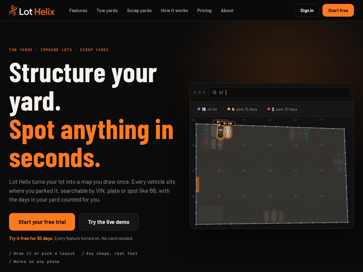Landing-page snapshot of lothelix.com
