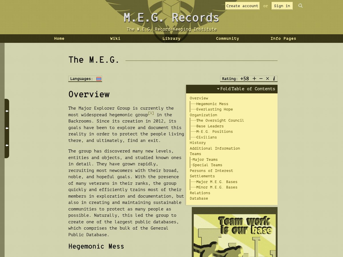 Landing-page snapshot of meg-institute.org
