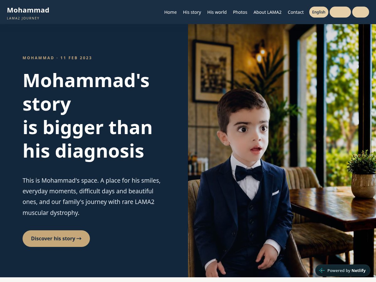 Landing-page snapshot of mohammadlama2.com