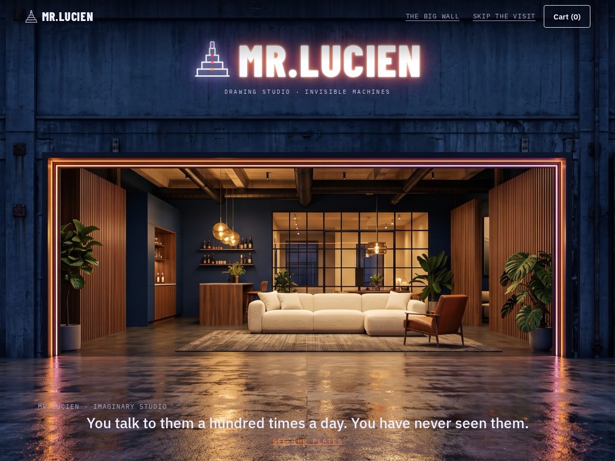 Landing-page snapshot of mrlucien.art