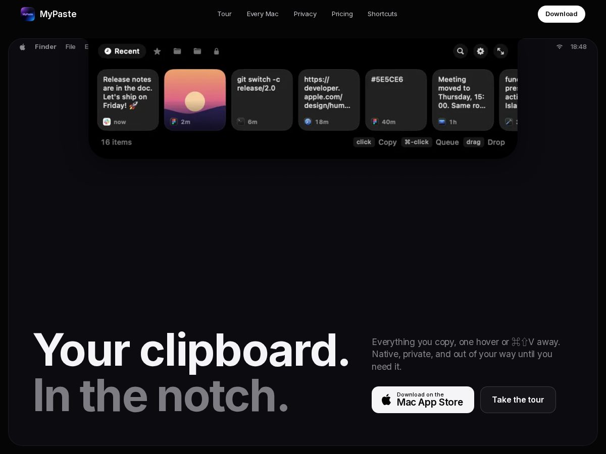 Landing-page snapshot of my-paste.com