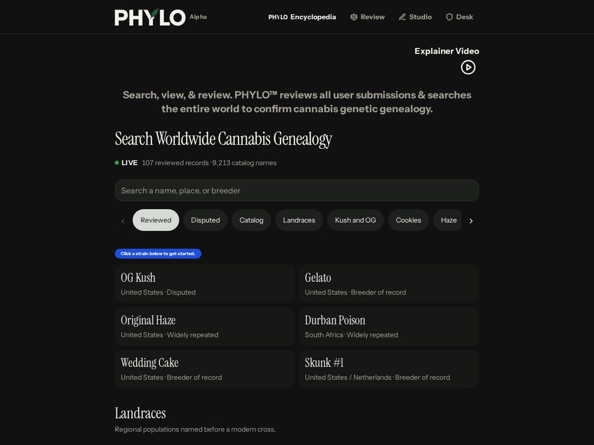 Landing-page snapshot of myphylo.app