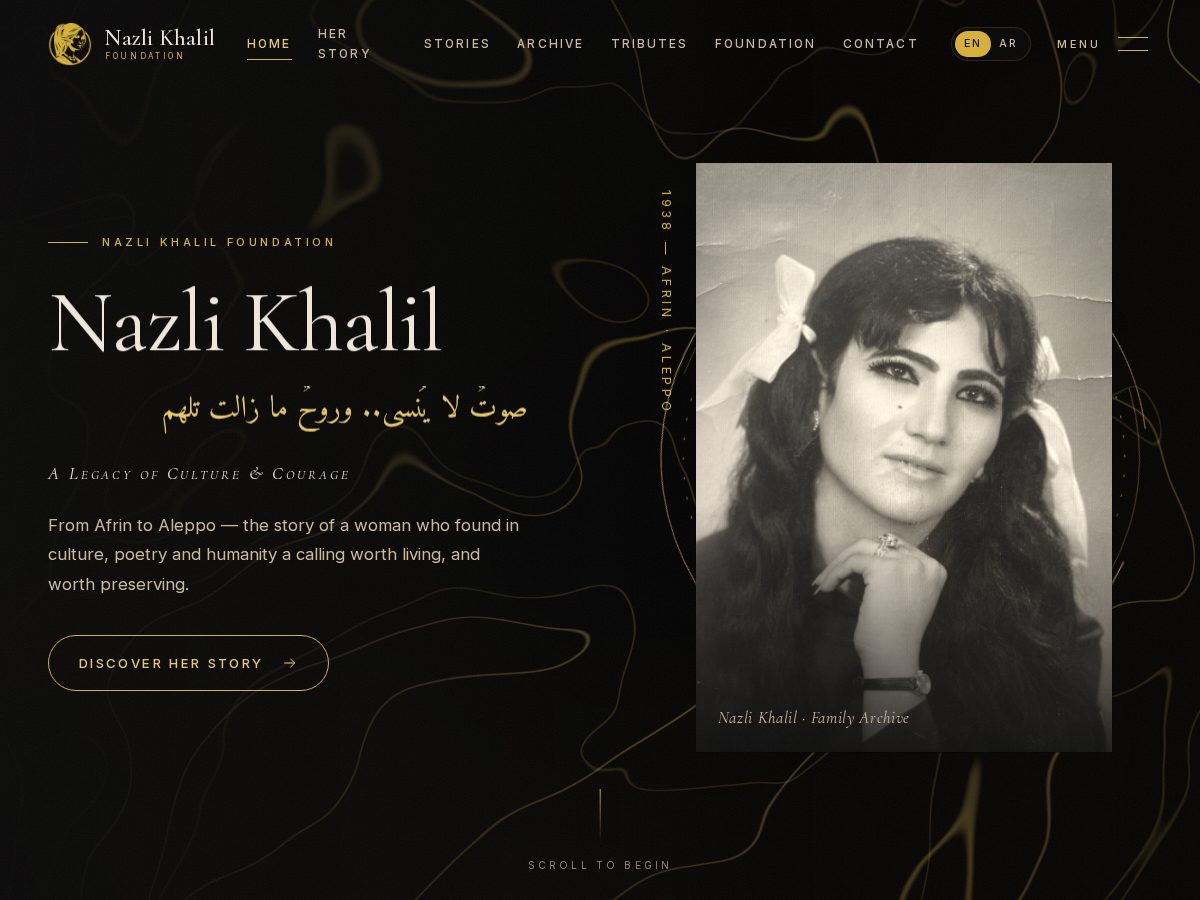 Landing-page snapshot of nazlikhalil.com