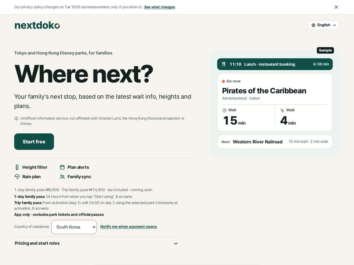 Landing-page snapshot of nextdoko.com