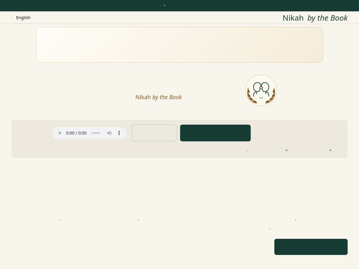 Landing-page snapshot of nikahbythebook.com