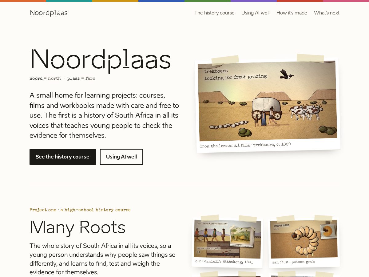 Landing-page snapshot of noordplaas.com