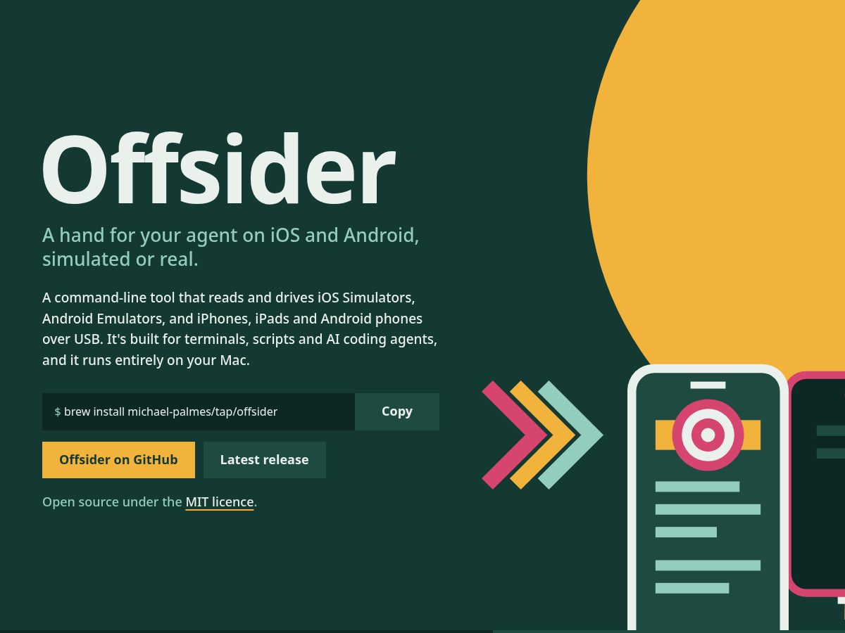Landing-page snapshot of offsidercli.com