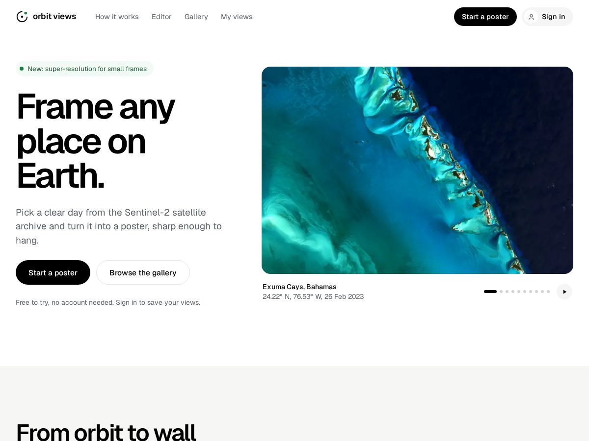 Landing-page snapshot of orbit-views.com