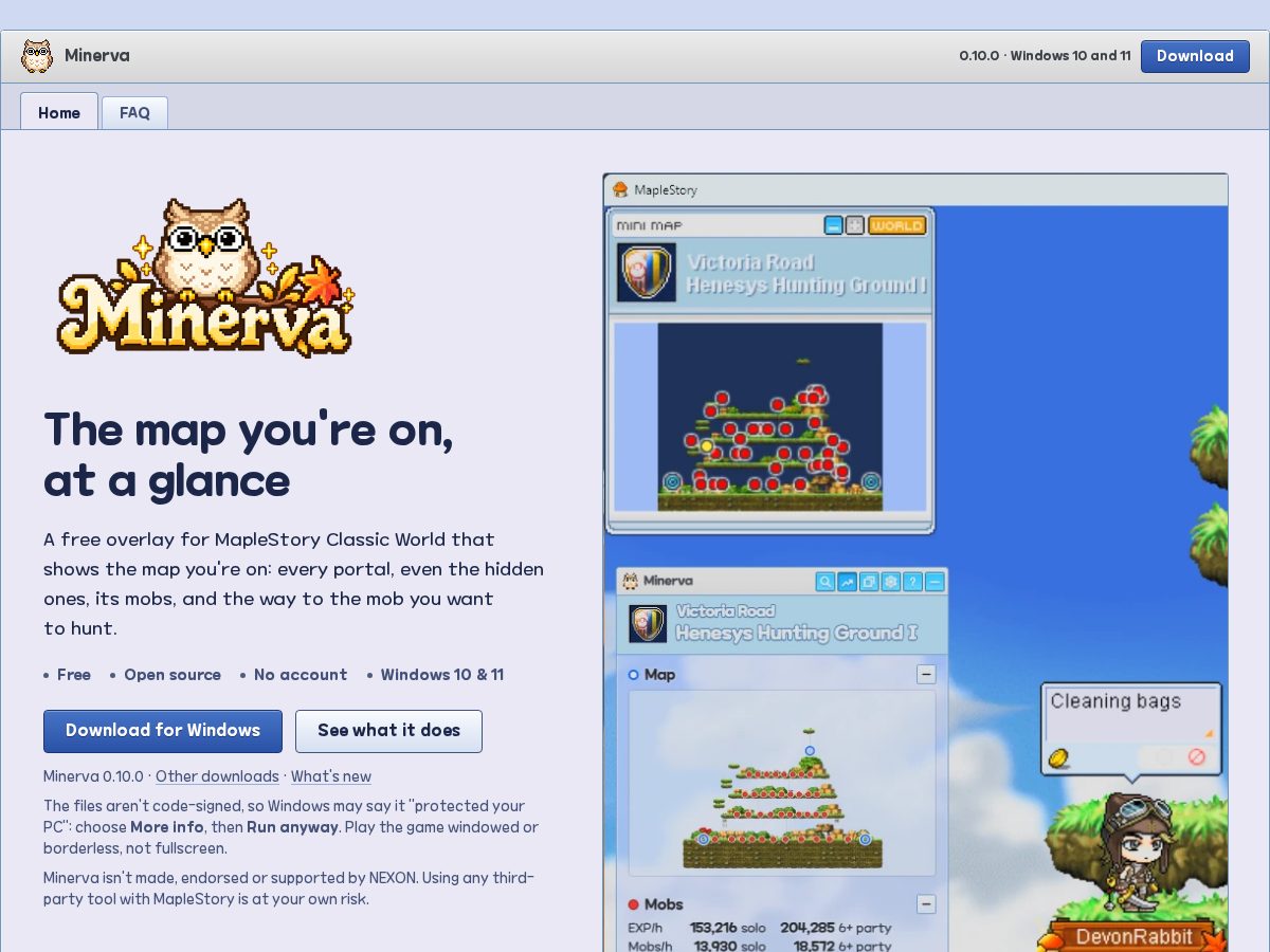 Landing-page snapshot of owlofminerva.app