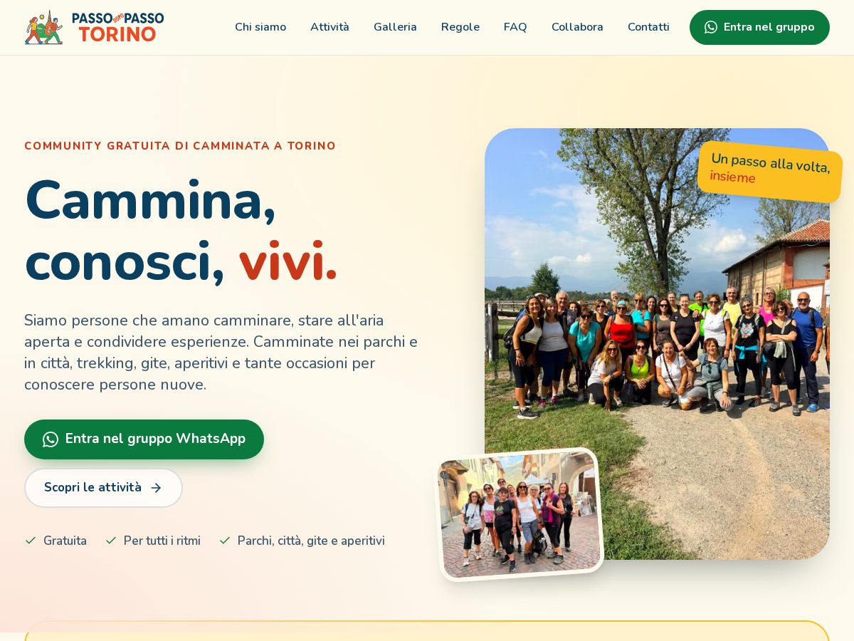 Landing-page snapshot of passodopopassotorino.com