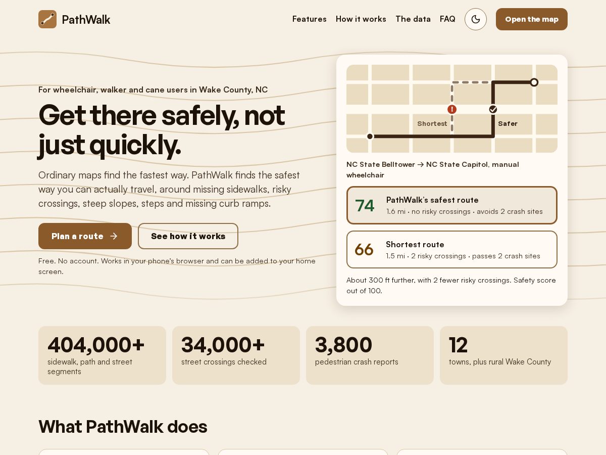 Landing-page snapshot of pathwalk.app