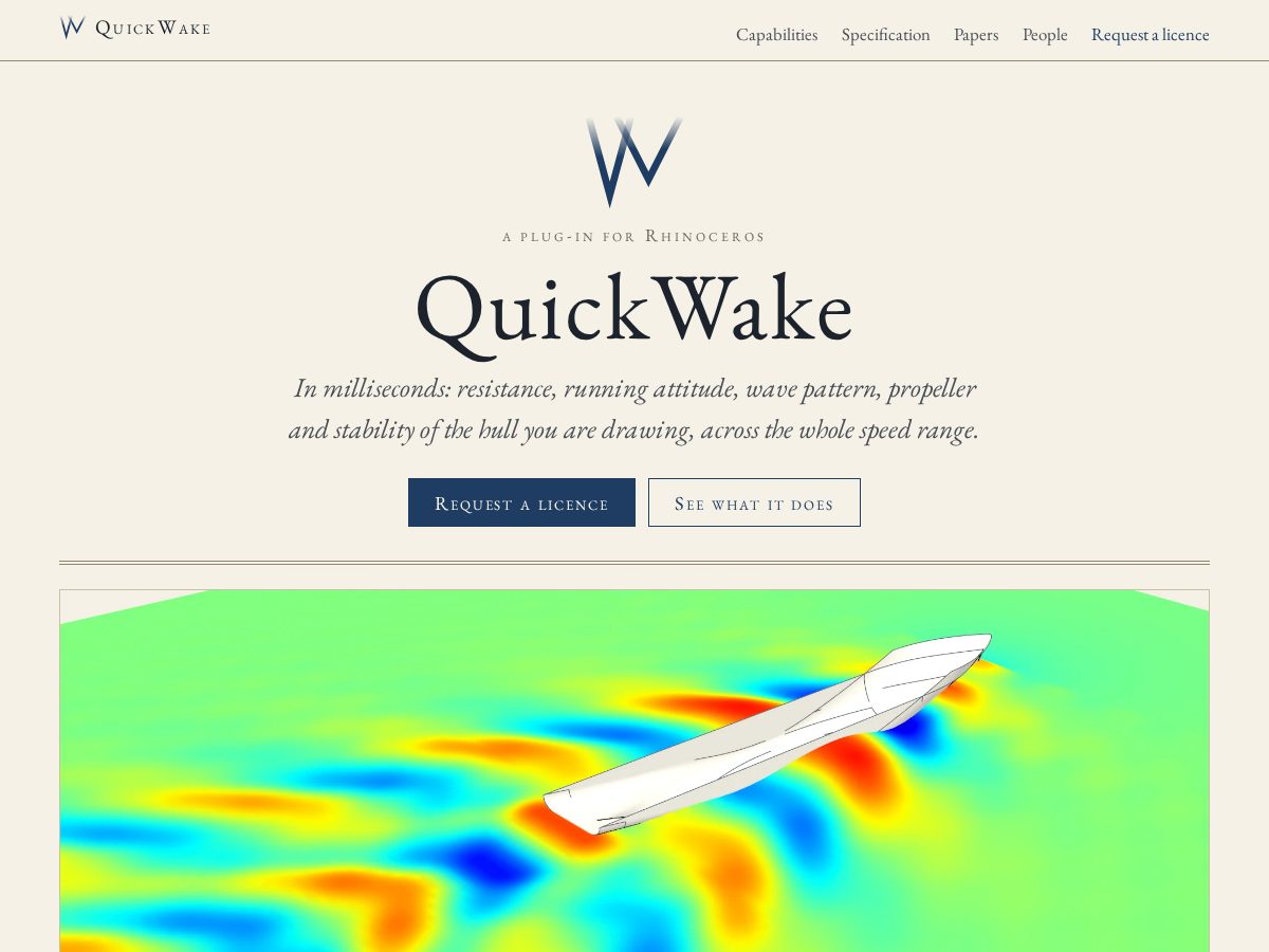 Landing-page snapshot of quickwake.app