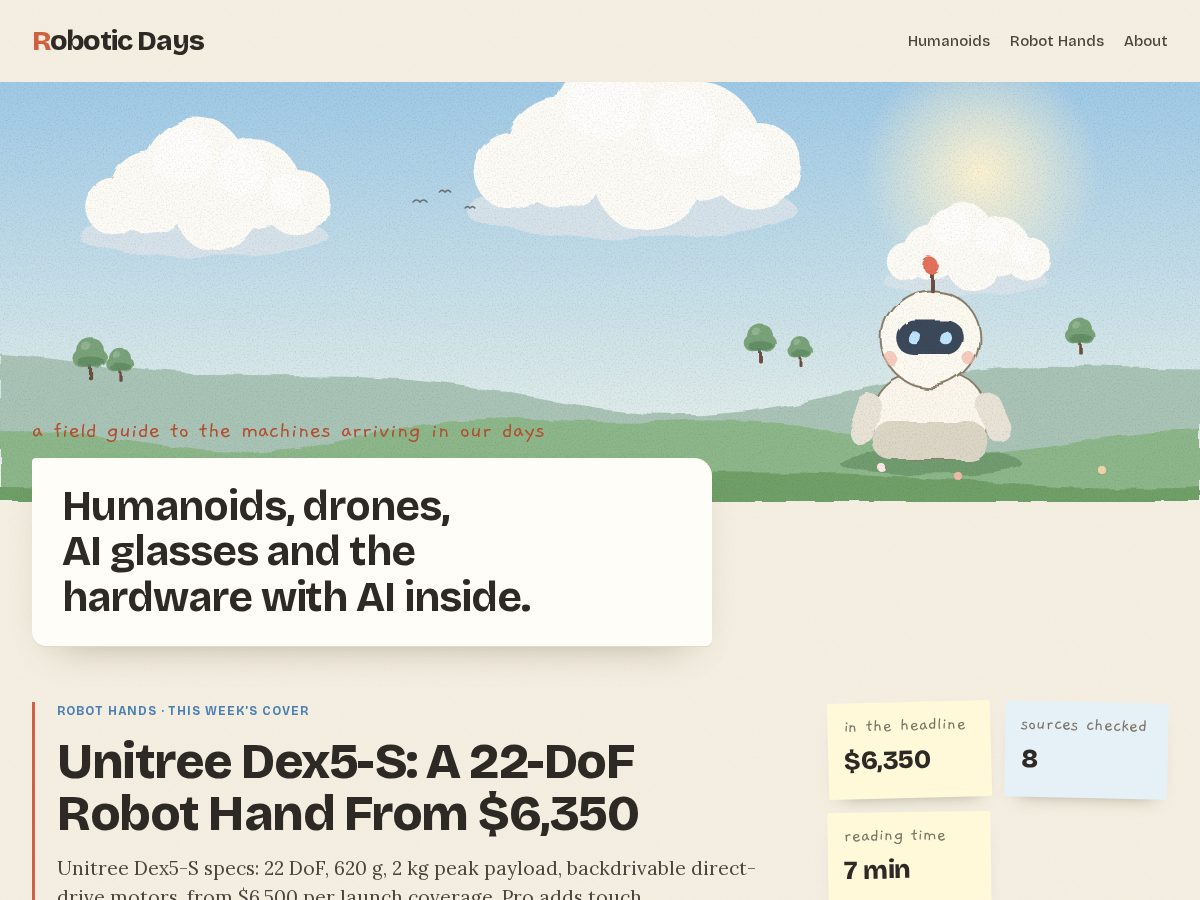 Landing-page snapshot of roboticdays.com