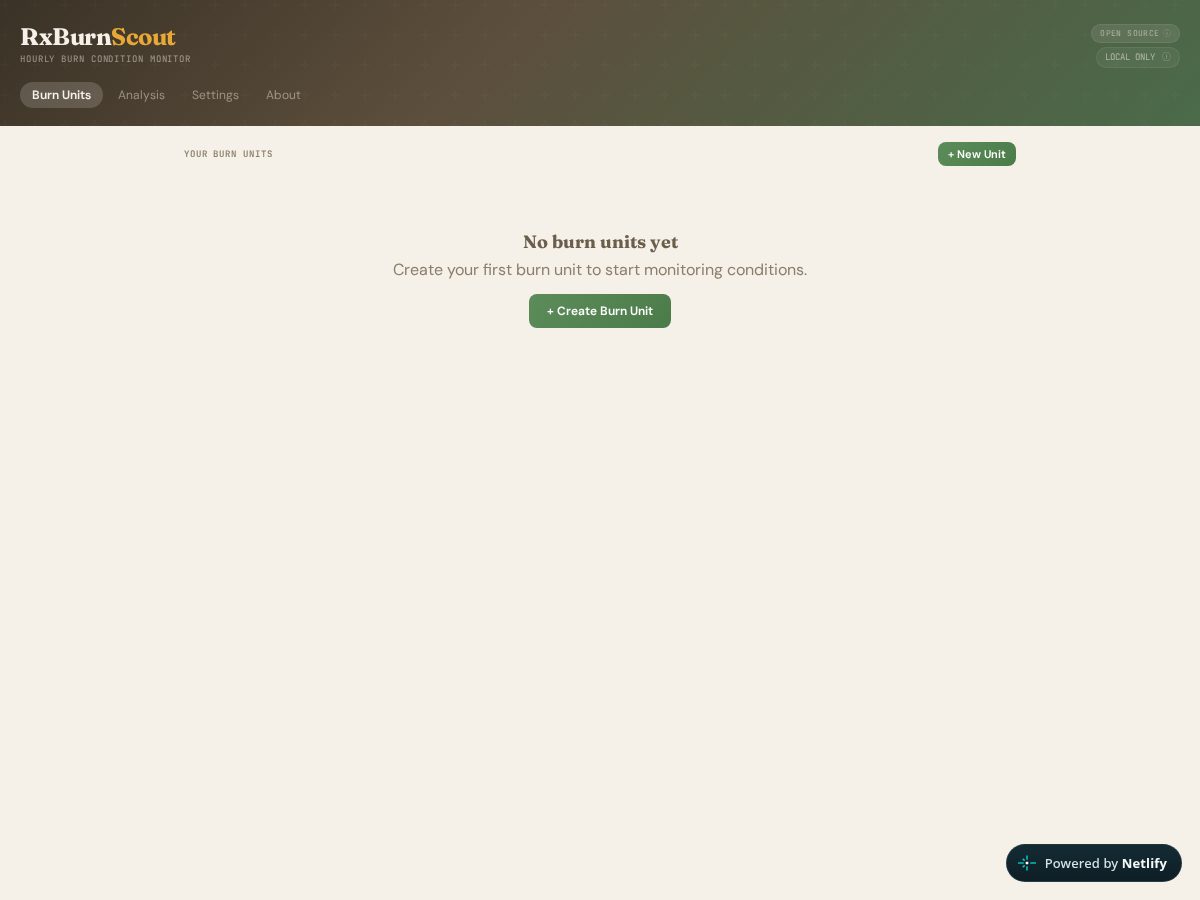 Landing-page snapshot of rxburnscout.org