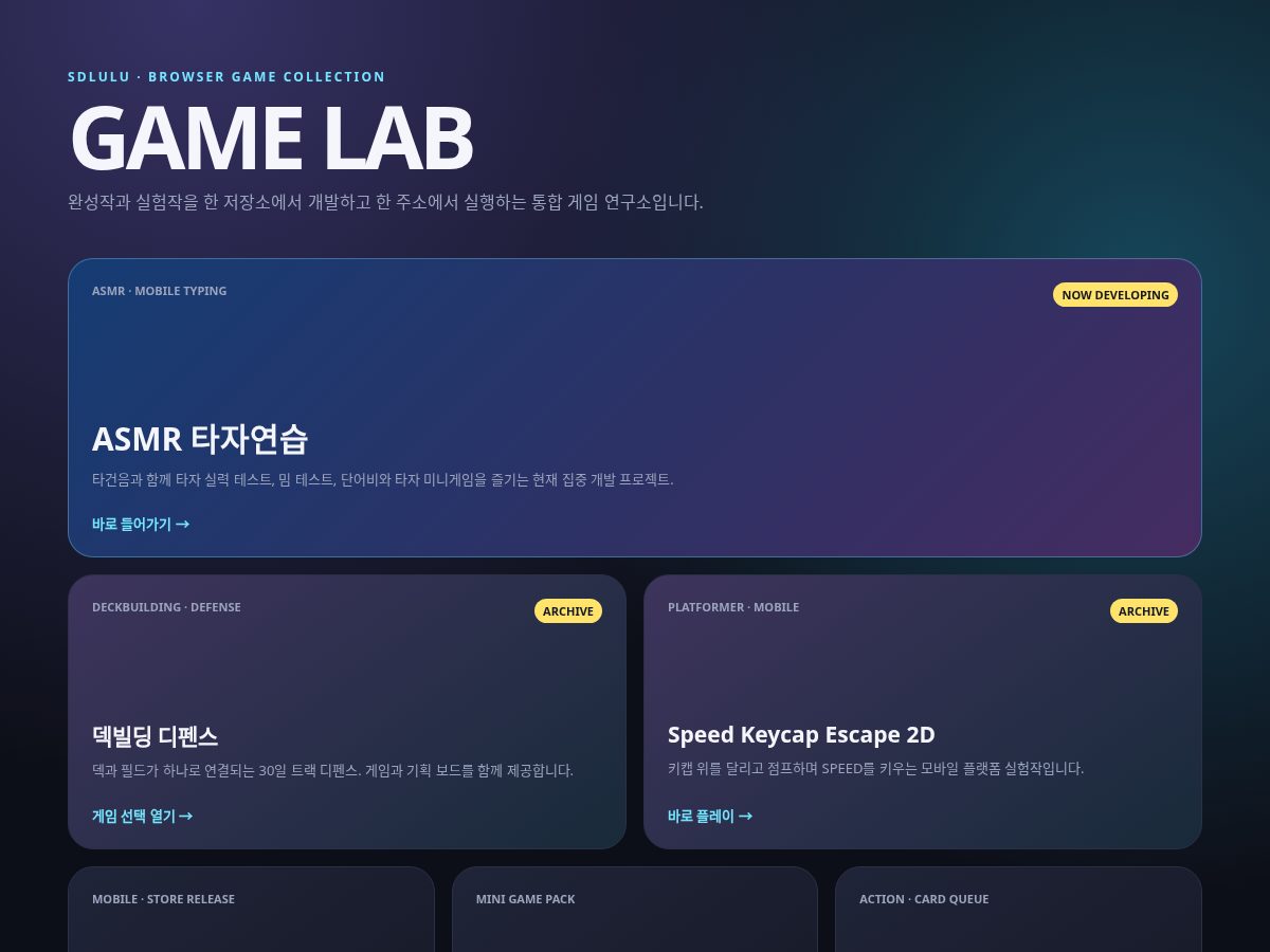 Landing-page snapshot of sdlulu.dev
