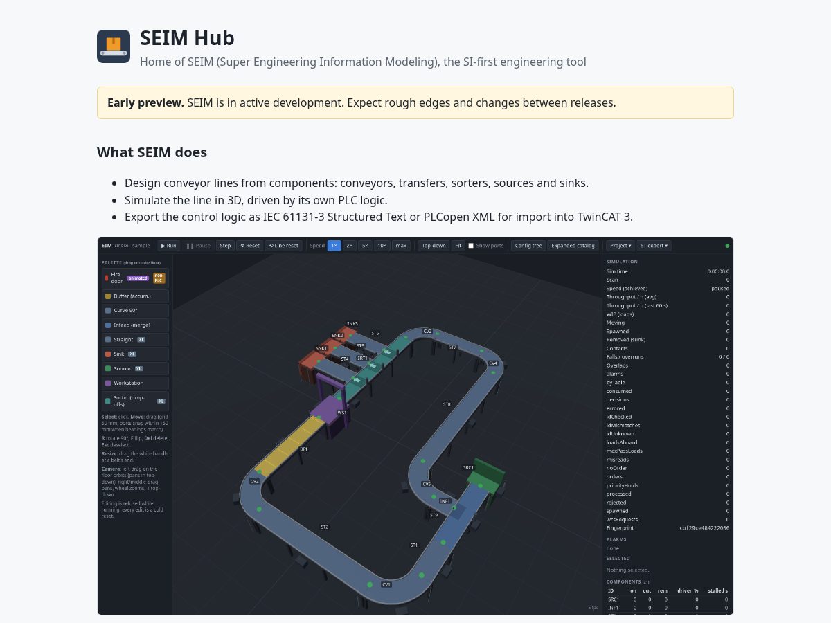 Landing-page snapshot of seimhub.com