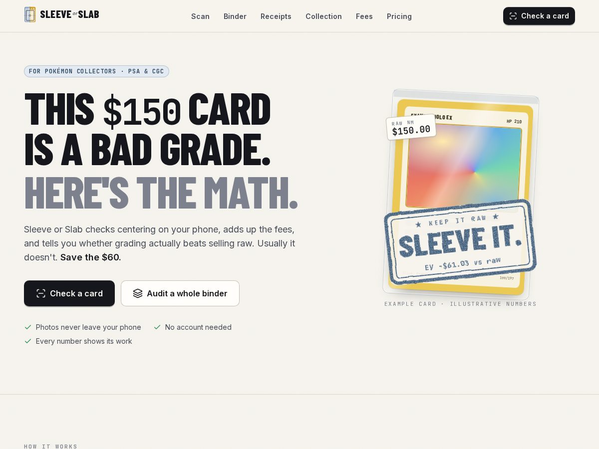 Landing-page snapshot of sleeveorslab.com
