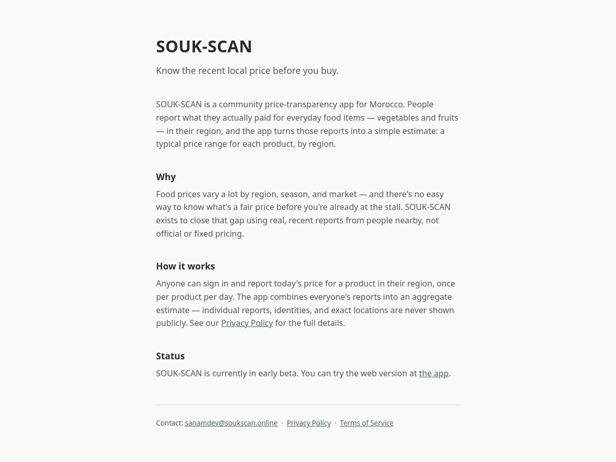Landing-page snapshot of soukscan.online