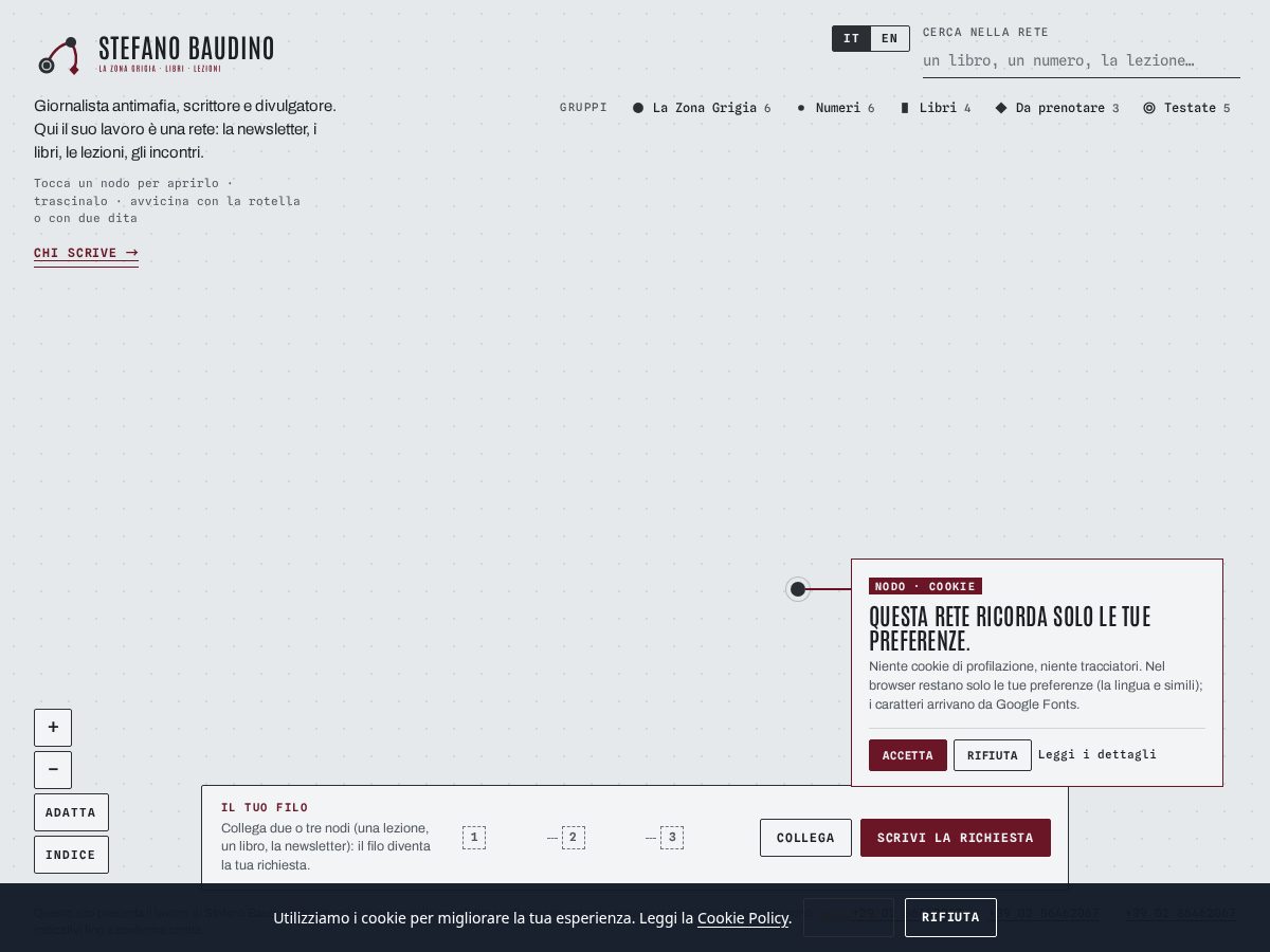 Landing-page snapshot of stefanobaudino.blog