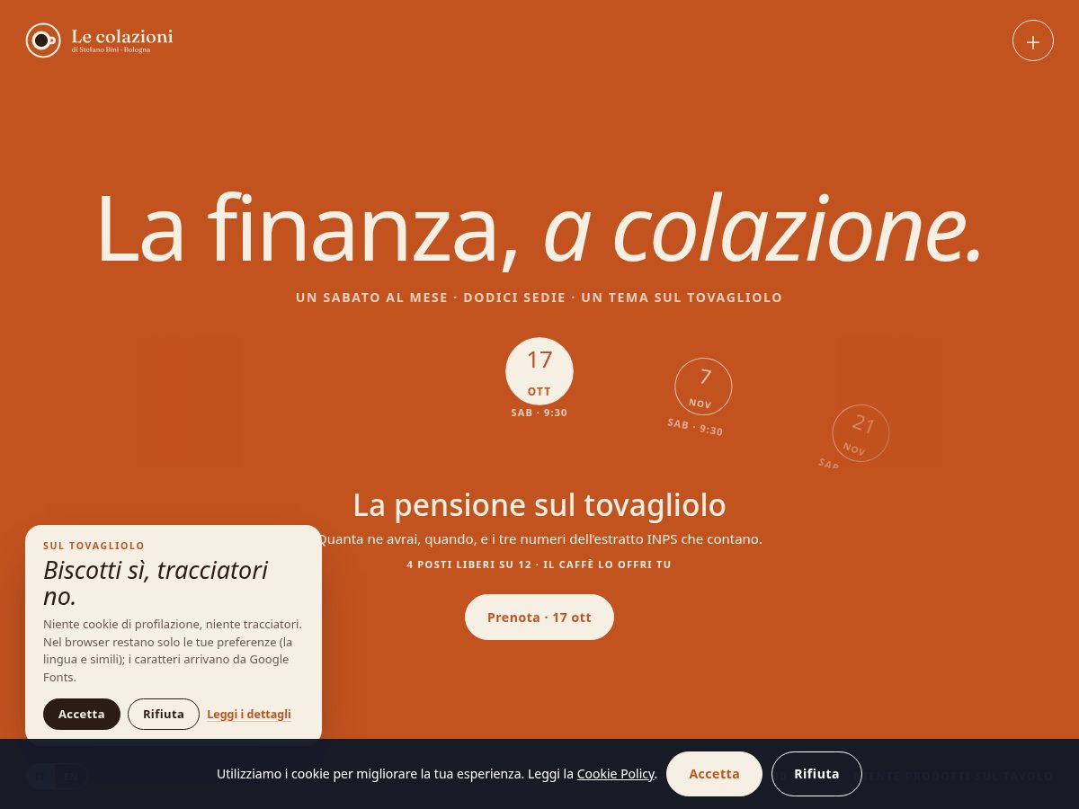 Landing-page snapshot of stefanobini.info