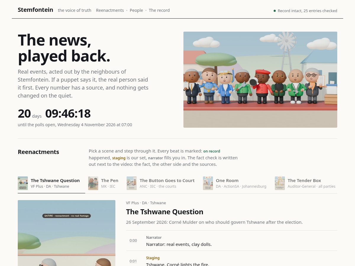 Landing-page snapshot of stemfontein.com