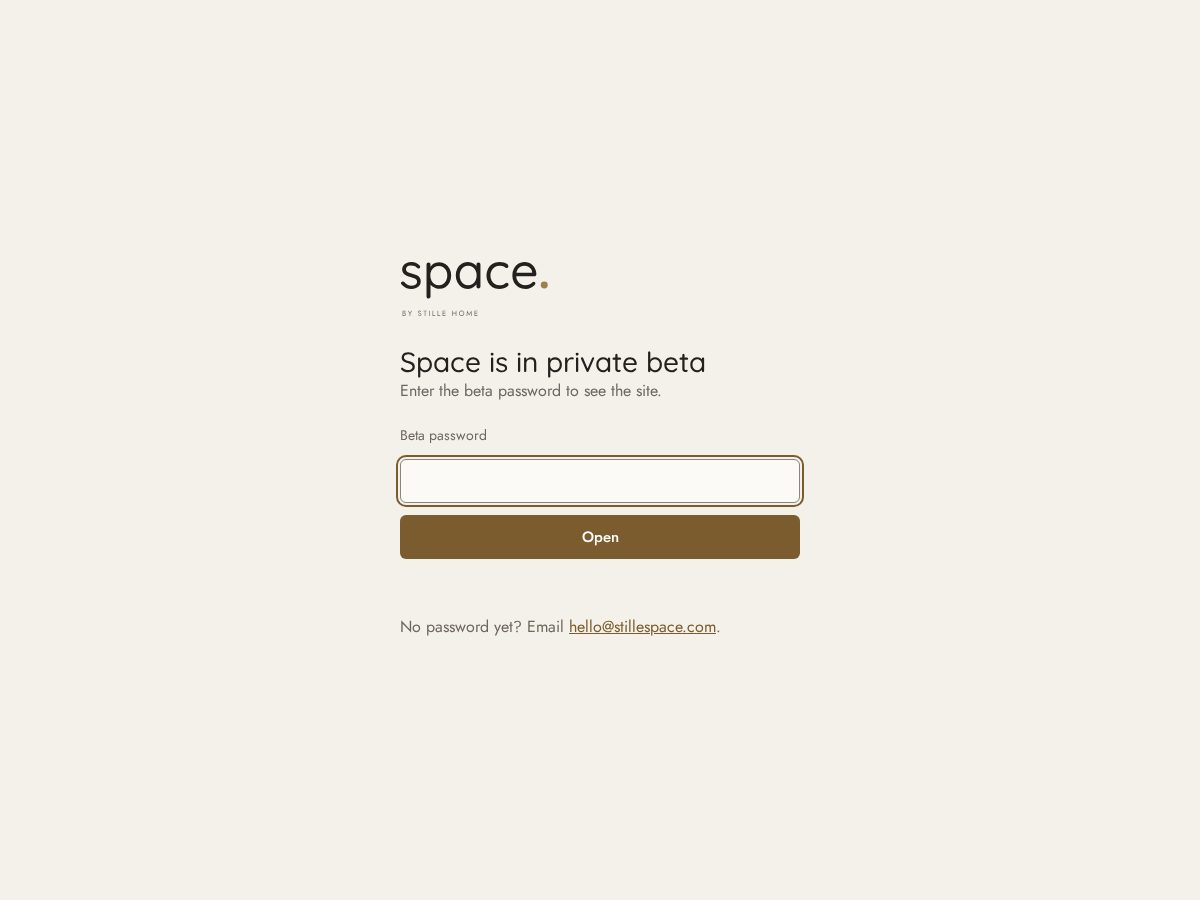 Landing-page snapshot of stillespace.com