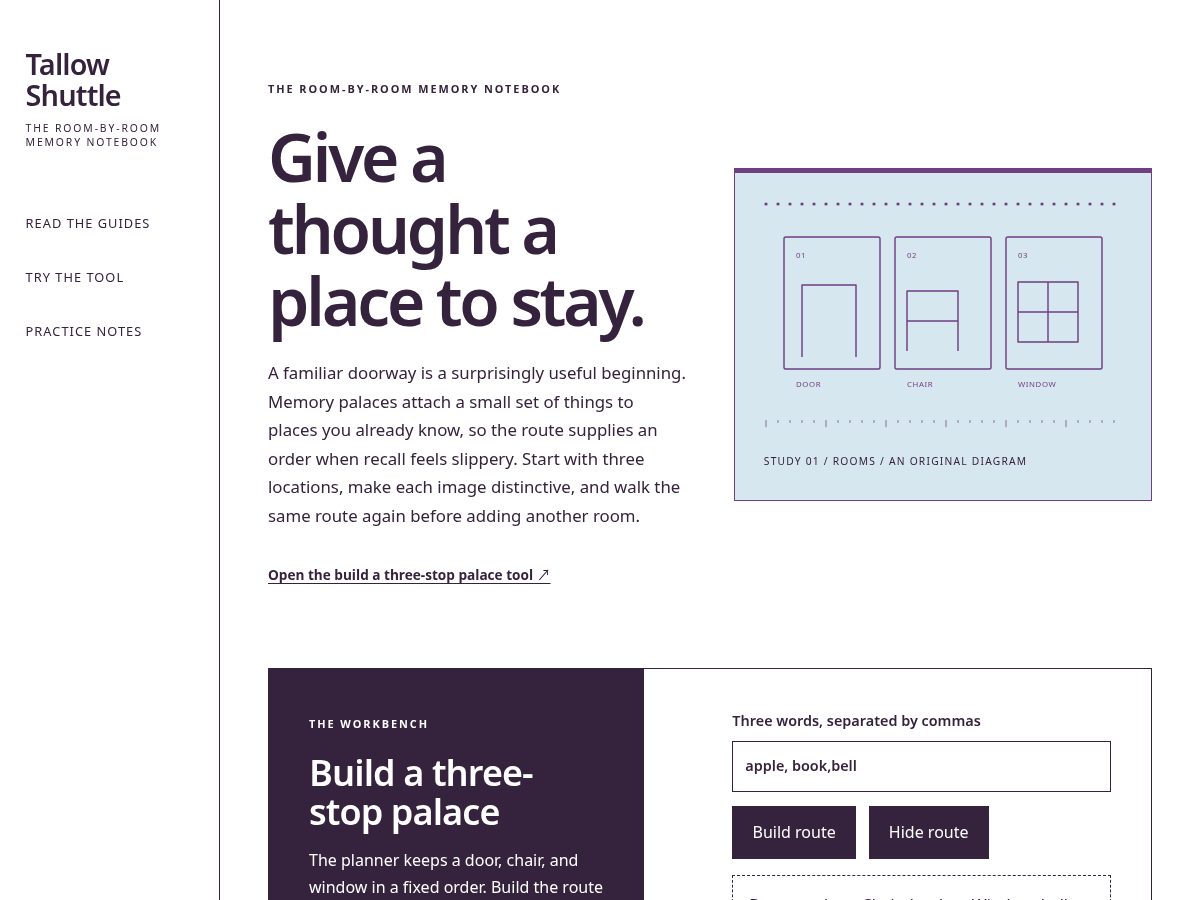 Landing-page snapshot of tallowshuttle.site