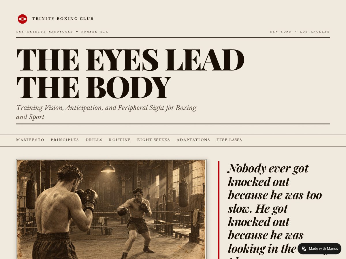 Landing-page snapshot of theboxingeye.com