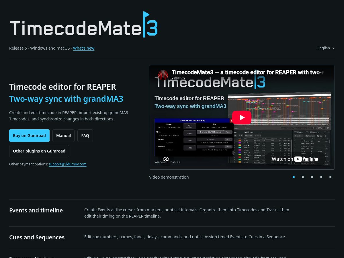 Landing-page snapshot of timecodemate.com