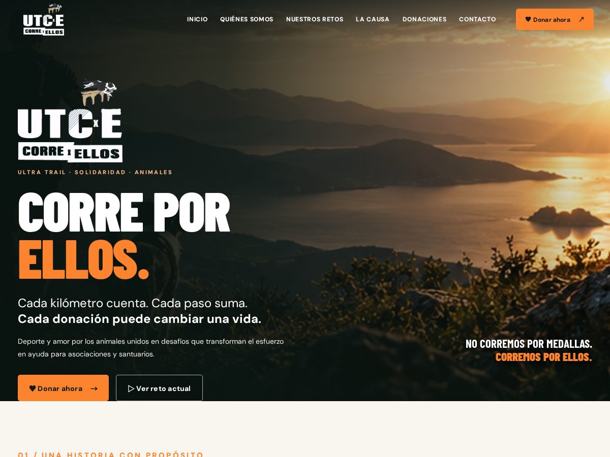 Landing-page snapshot of utcorreporellos.com