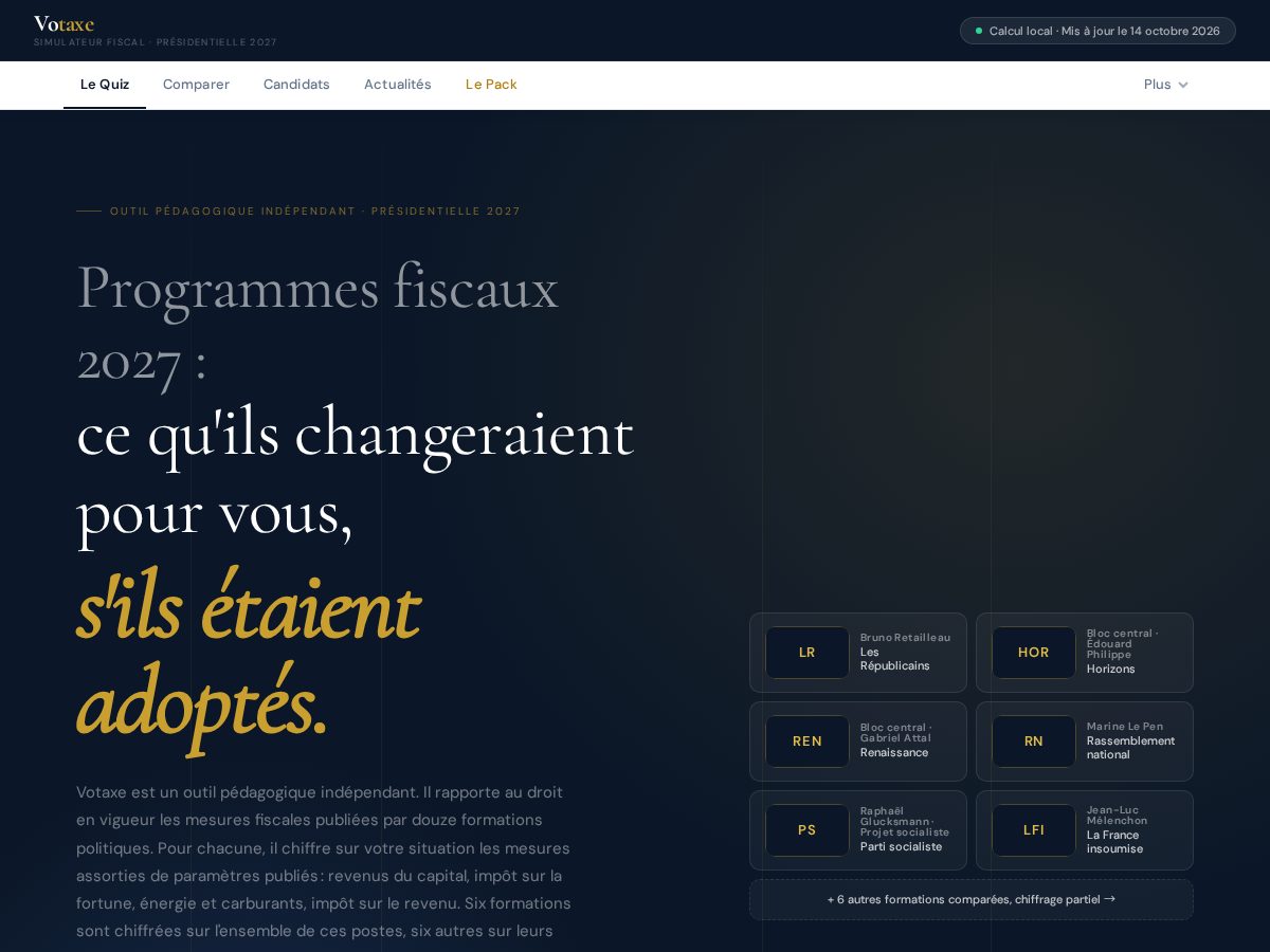 Landing-page snapshot of votaxe.com