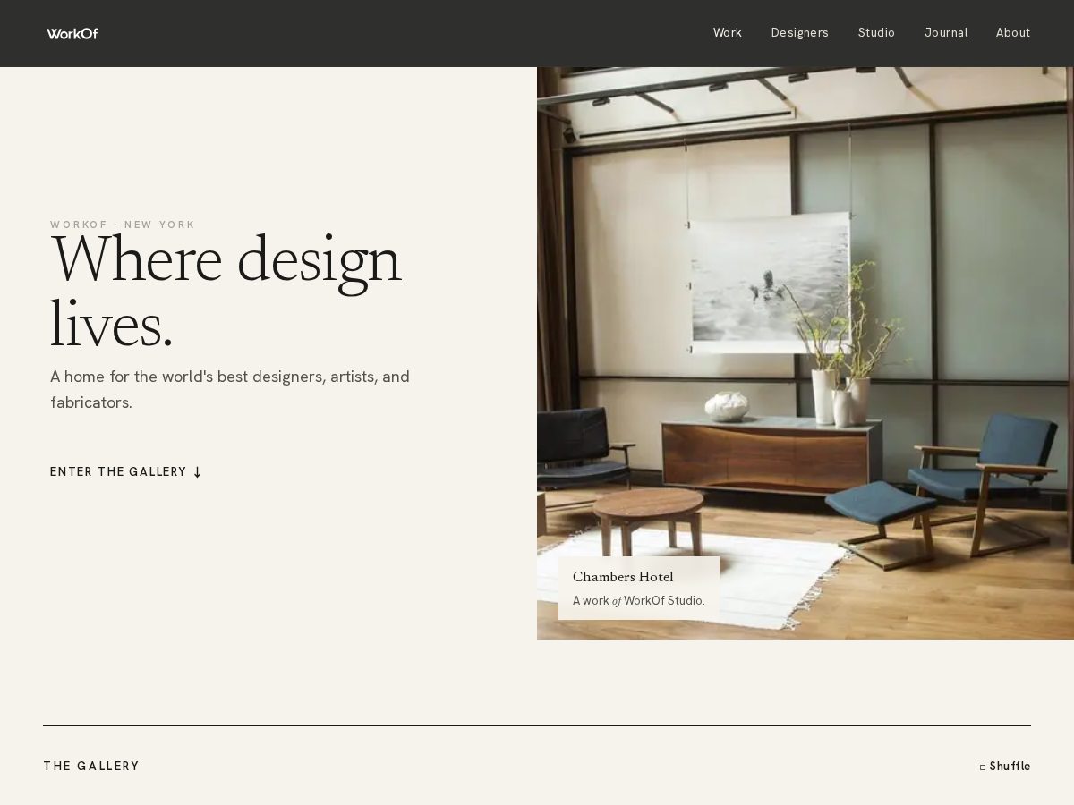 Landing-page snapshot of workof.com