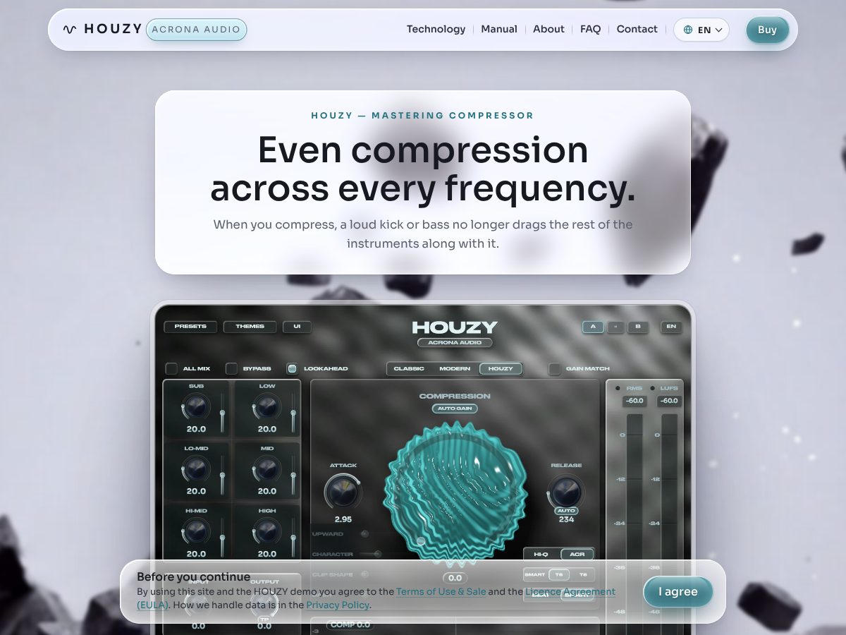 Landing-page snapshot of acronaaudio.shop