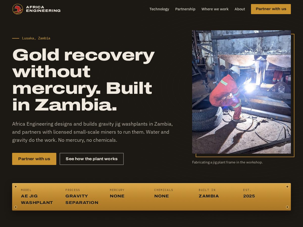 Landing-page snapshot of africa-eng.com