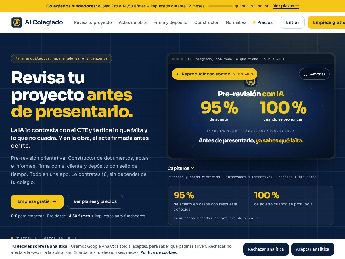 Landing-page snapshot of ai-colegiado.com
