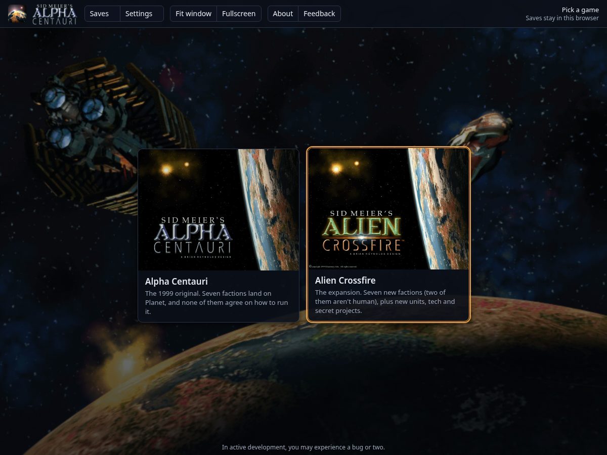 Landing-page snapshot of alpha-centauri.online