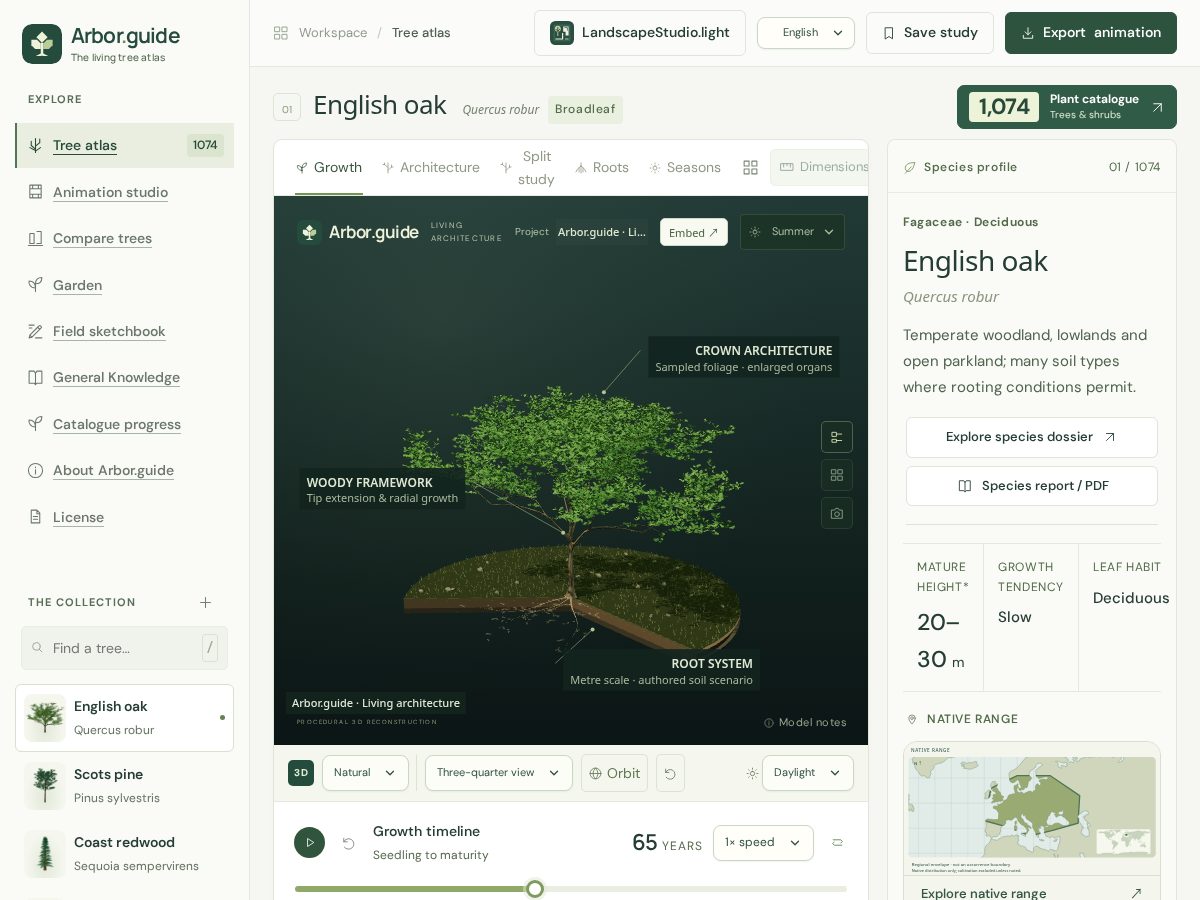 Landing-page snapshot of arbor.guide