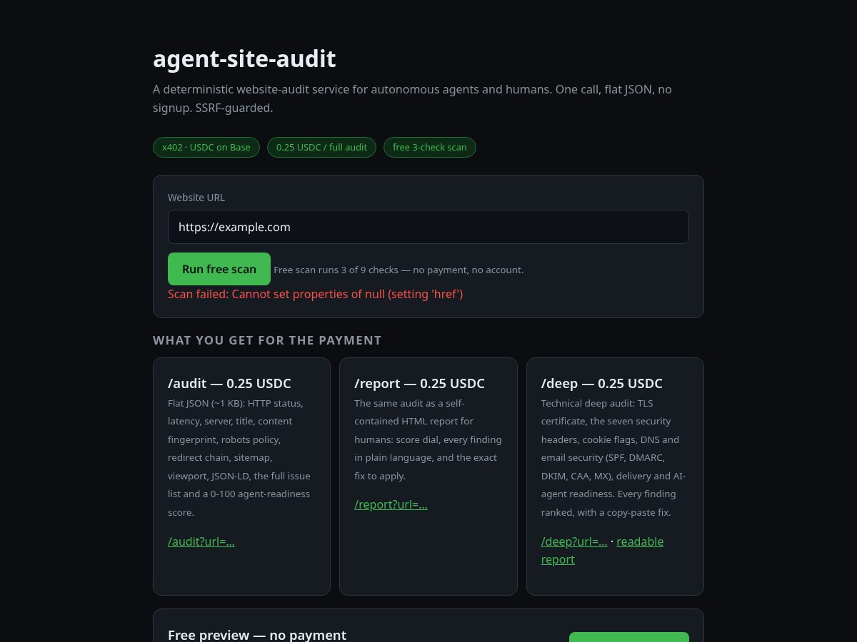 Landing-page snapshot of audito.lat