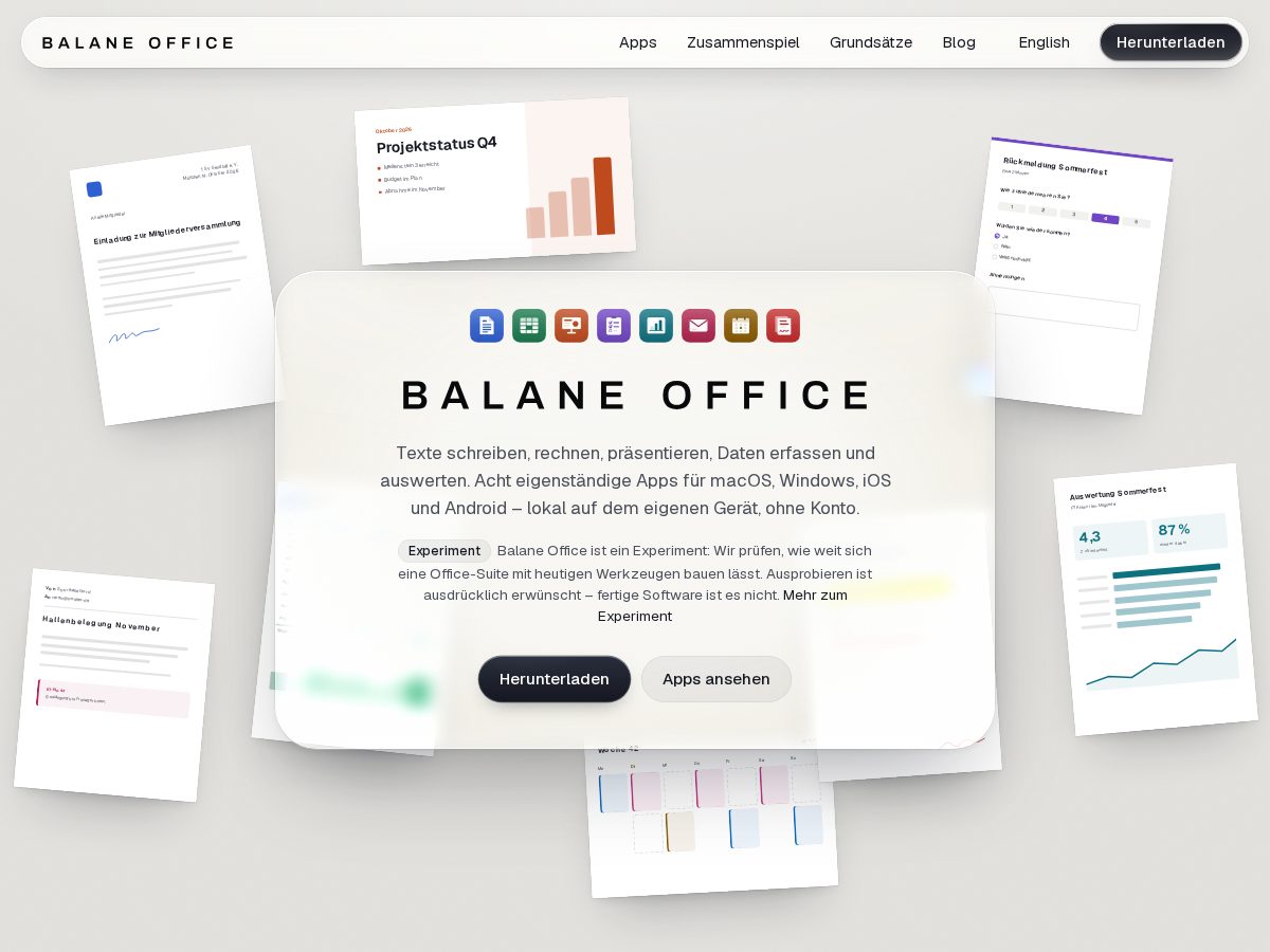 Landing-page snapshot of balane.online