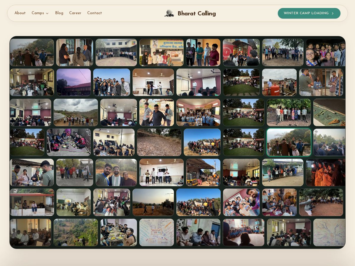 Landing-page snapshot of bharatcalling.org