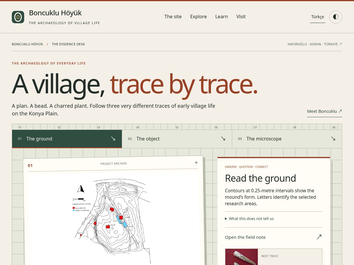 Landing-page snapshot of boncuklu.org