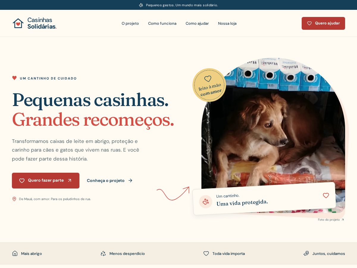 Landing-page snapshot of casinhassolidarias.org