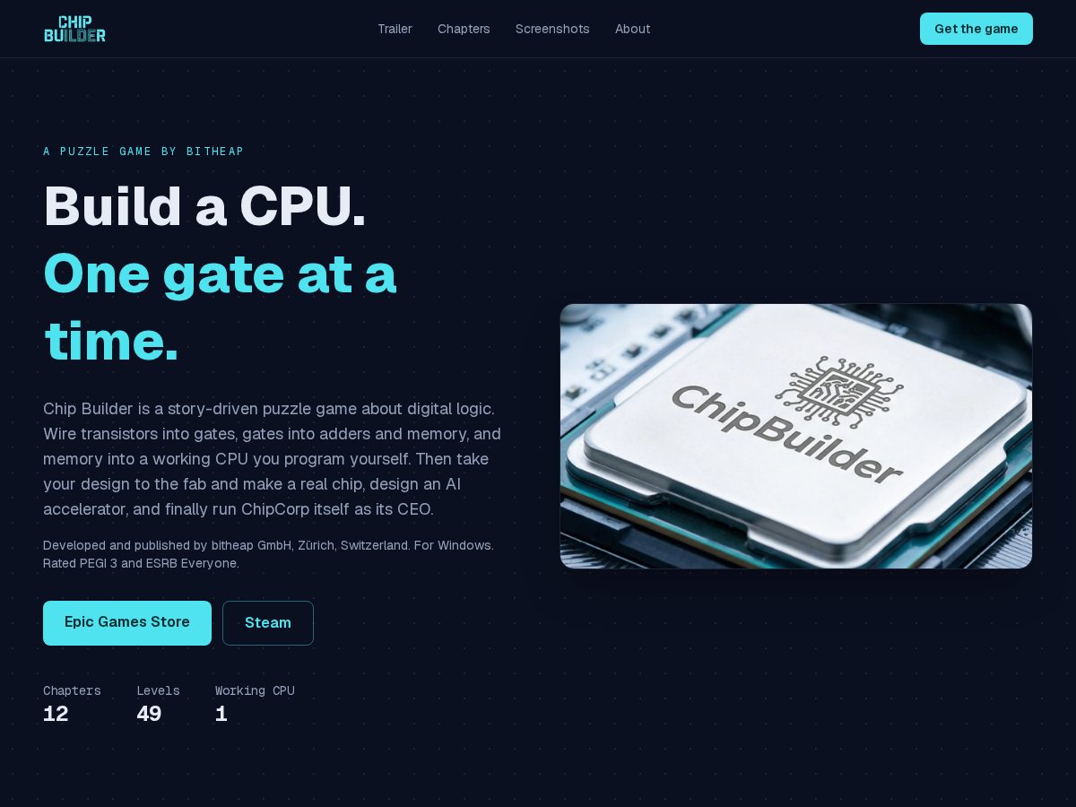 Landing-page snapshot of chipbuilder.org