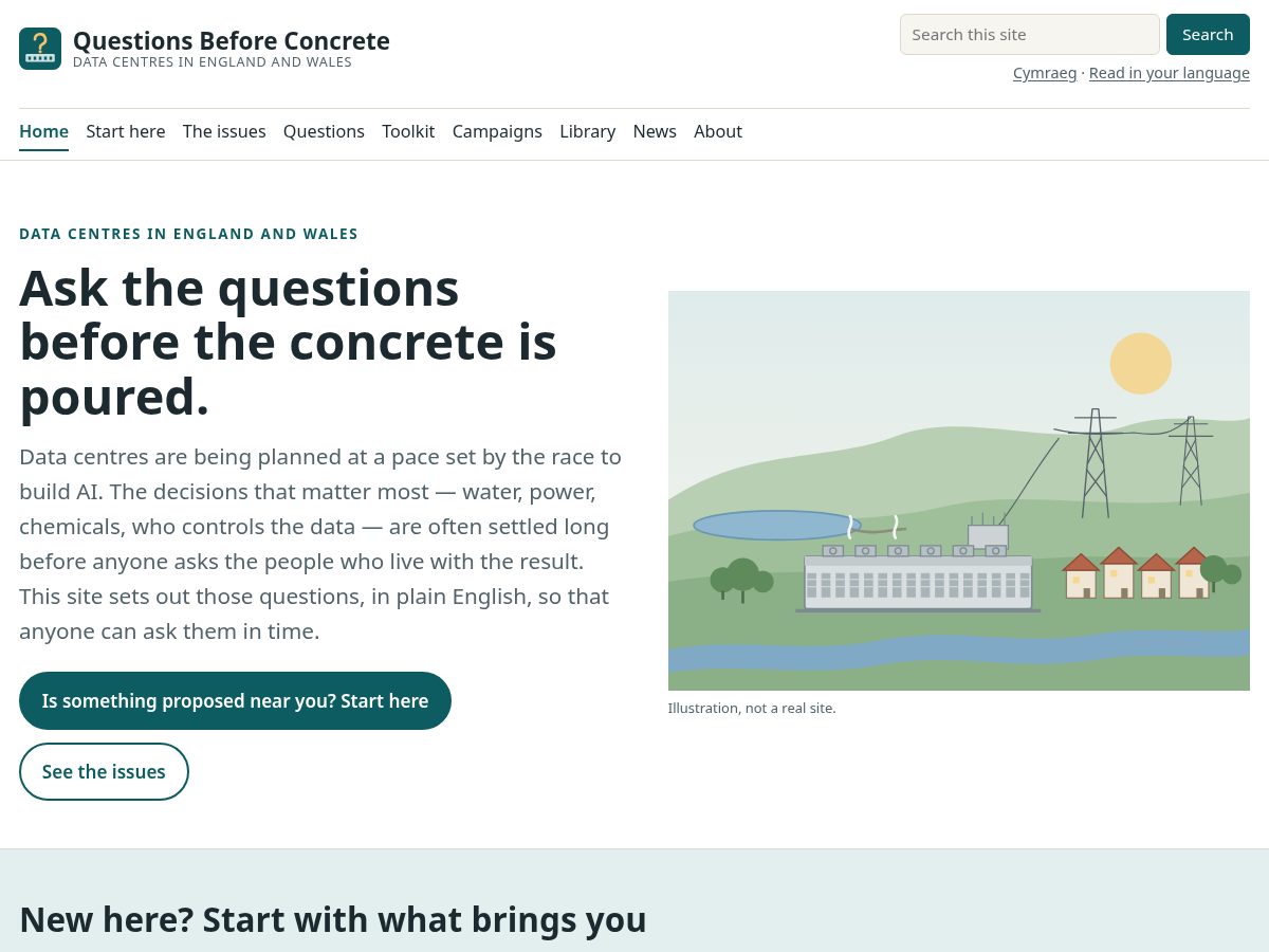 Landing-page snapshot of environment.cymru