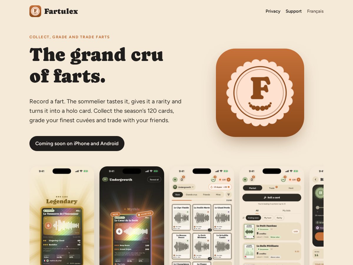 Landing-page snapshot of fartulex.com