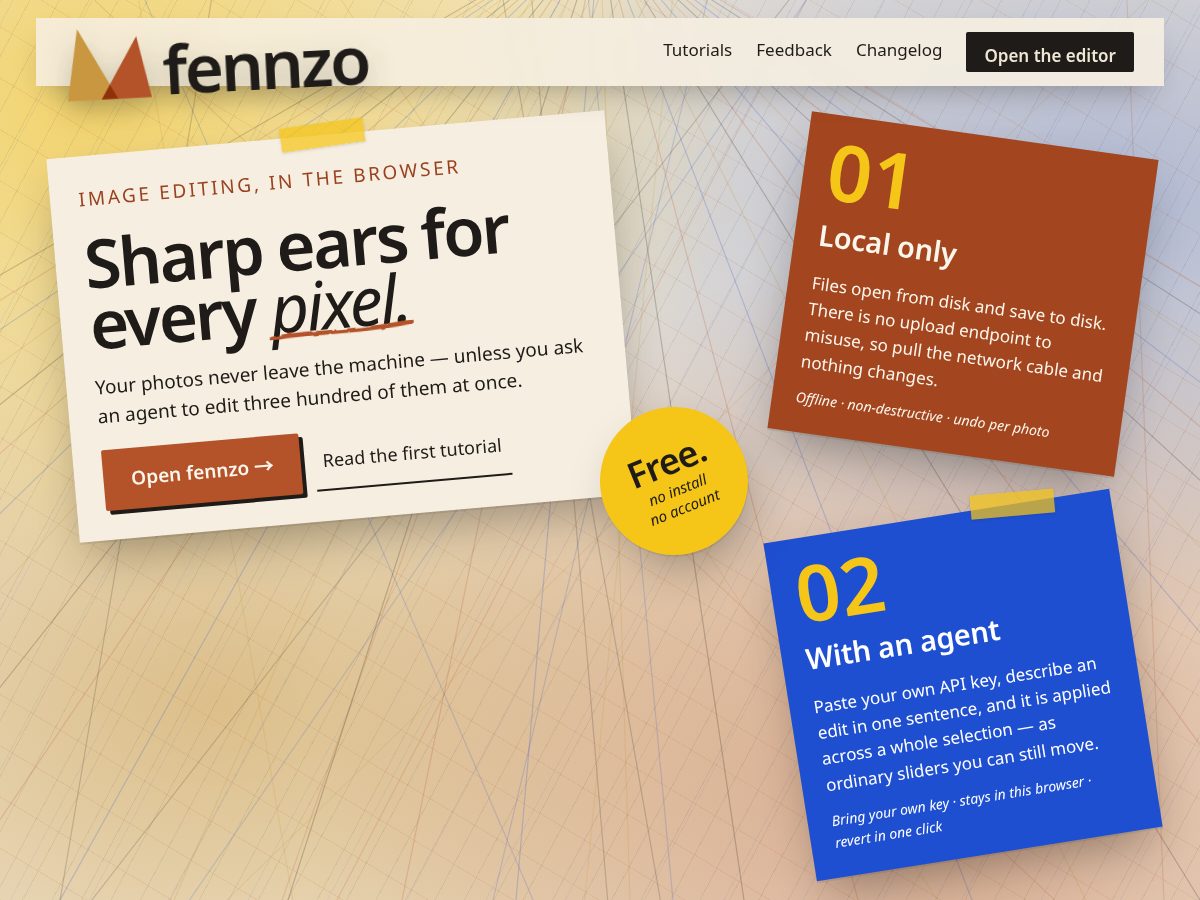 Landing-page snapshot of fennzo.com