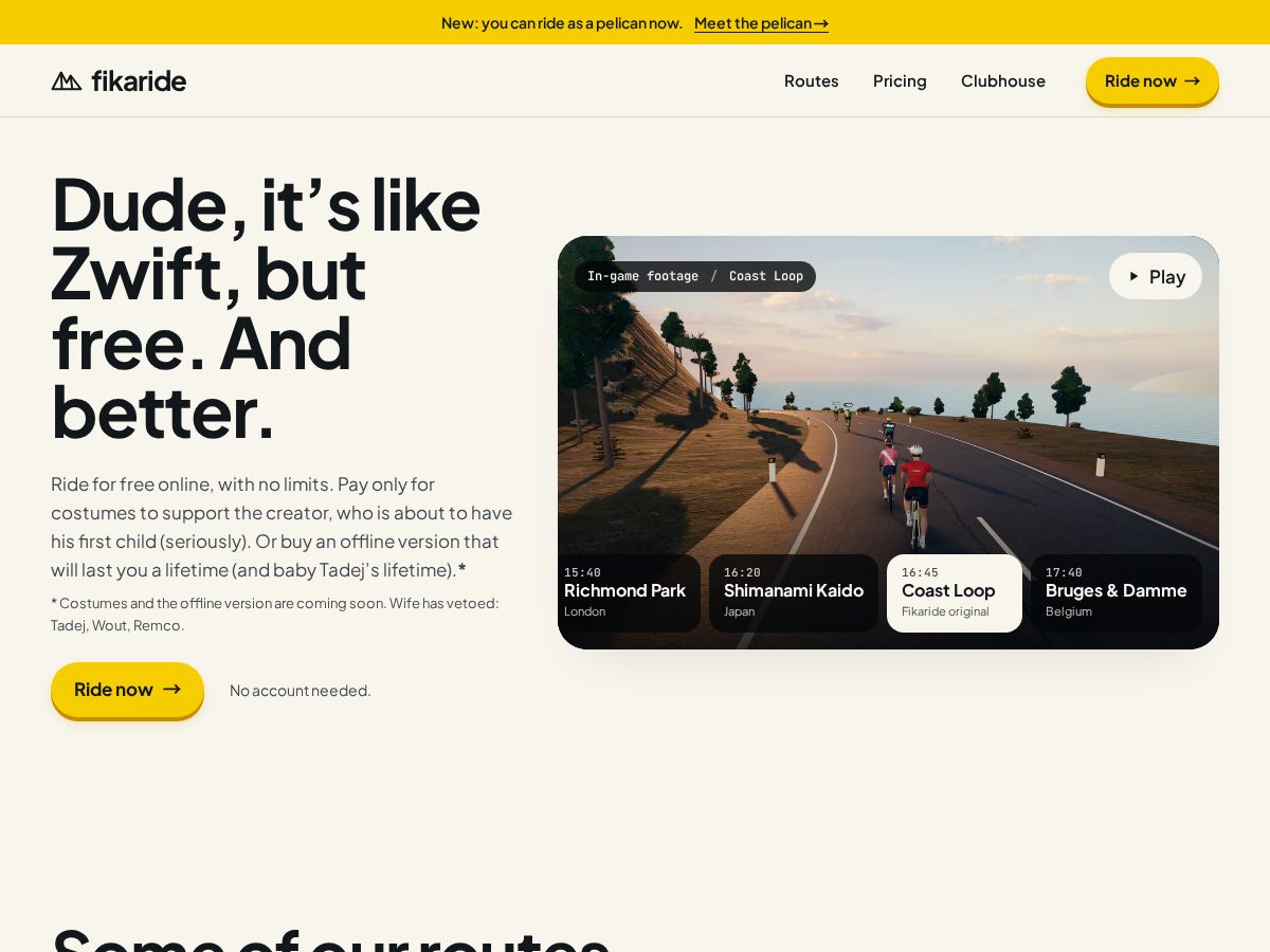 Landing-page snapshot of fikaride.com